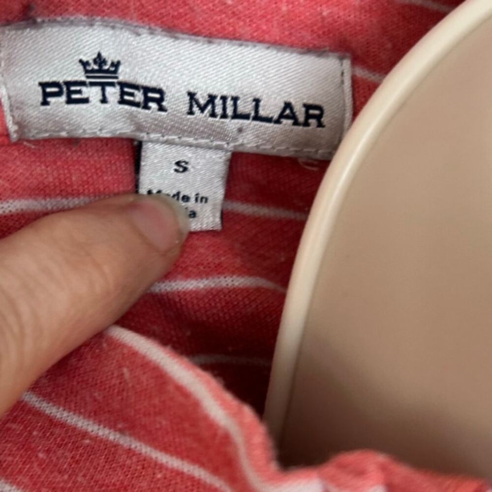 Peter Millar Women's Pink Striped Quarter Zip Super Soft Size Small Great Condit - Picture 6 of 9